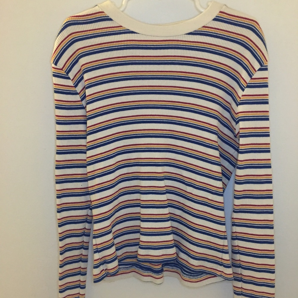 rainbow colored long sleeve shirt